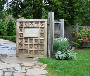 Entrance gate. Links to Gifts of Real Estate